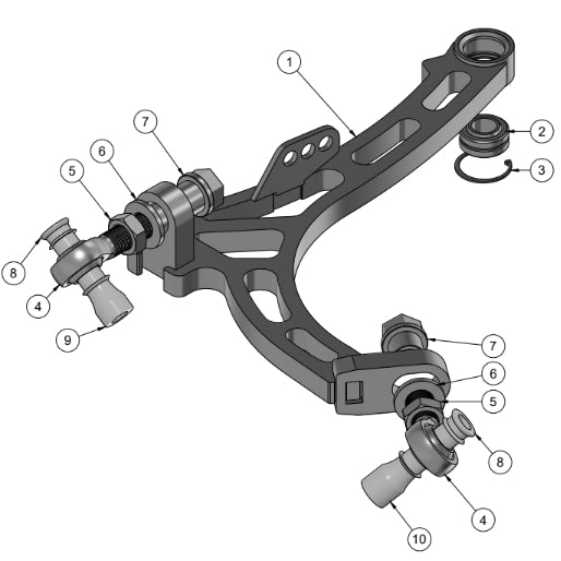 Nissan S-Chassis Mega Lower Control Arm Assembly