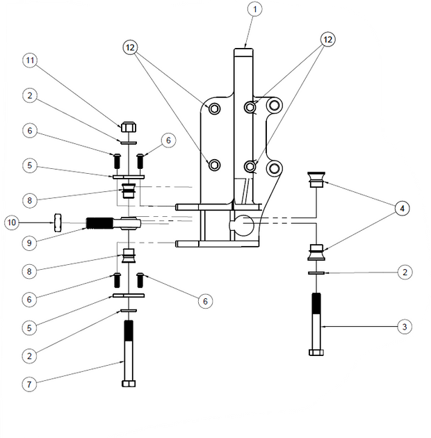 SCHASSIS BILLET KNUCKLE ASSEMBLY SPARE PARTS