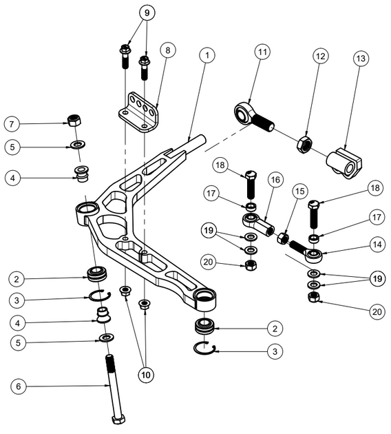 BMW E36 LOWER CONTROL ARM ASSEMBLY SPARE PARTS