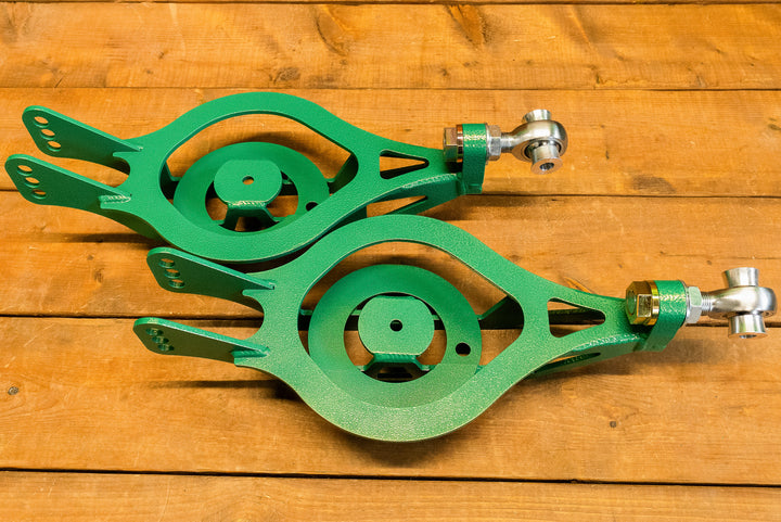 g35 rear toe arm spring bucket with on car adjustability