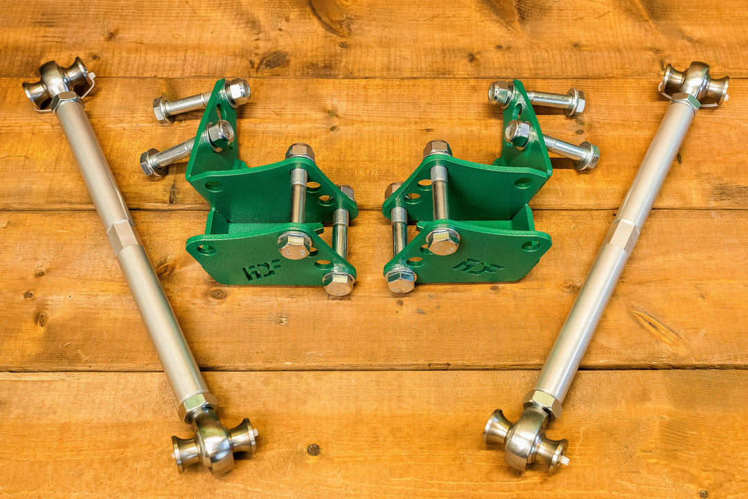 350z toe gain bracket with added toe arms 