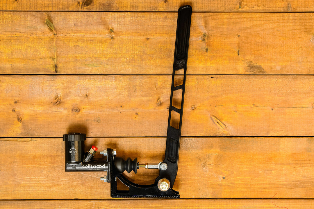 anodized black and engraved handbrake with reservoir