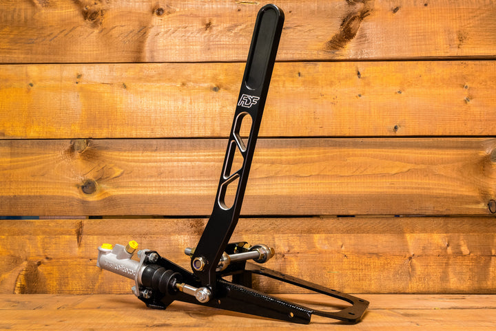 Anodized black corvette handbrake with hidden base plate mount