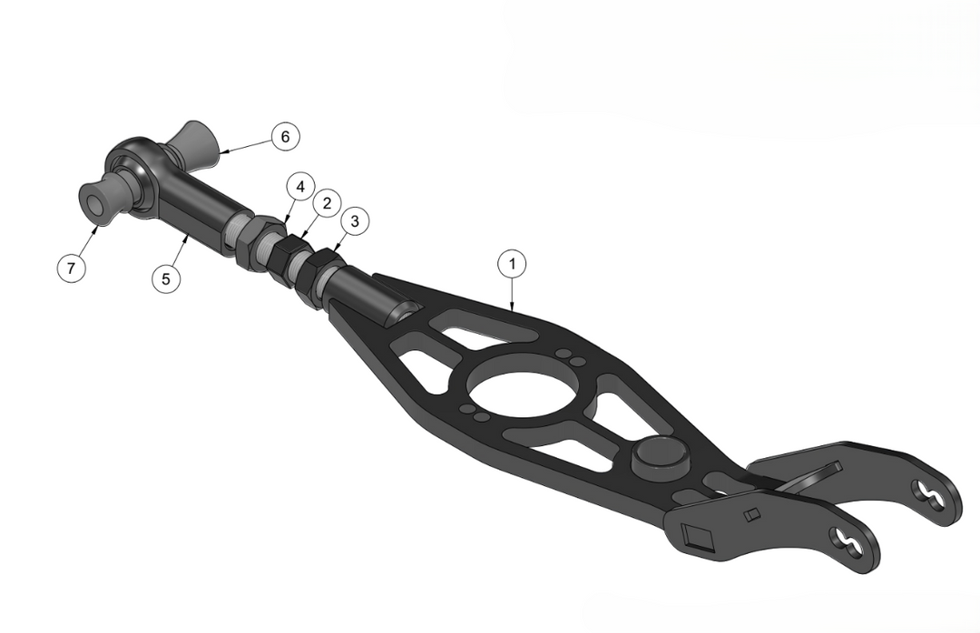 BMW E36/E46 DIVORCED COILOVER REAR UPPER CONTROL ARMS SPARE PARTS ASSEMBLY