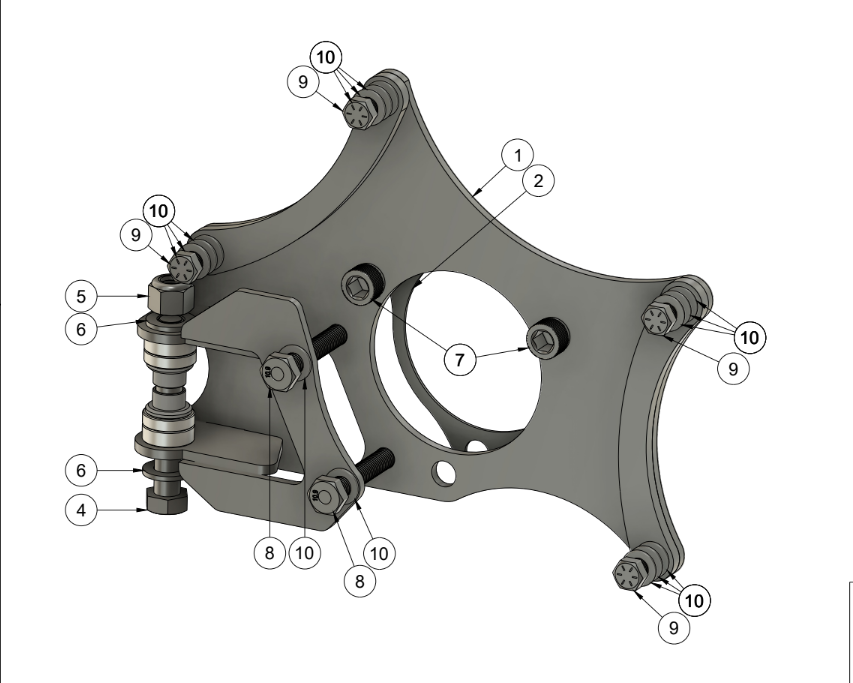 CORVETTE C5/C6 REAR SIDE DUAL CALIPER BRACKET SPARE PARTS ASSEMBLY