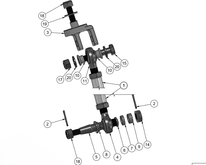 CORVETTE C5/C6 REAR TOE ARM SPARE PARTS ASSEMBLY