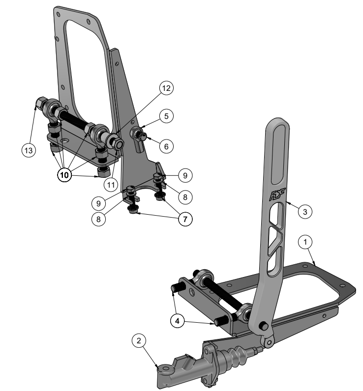 CORVETTE C5/C6 HANDBRAKE & MOUNT SPARE PARTS ASSEMBLY