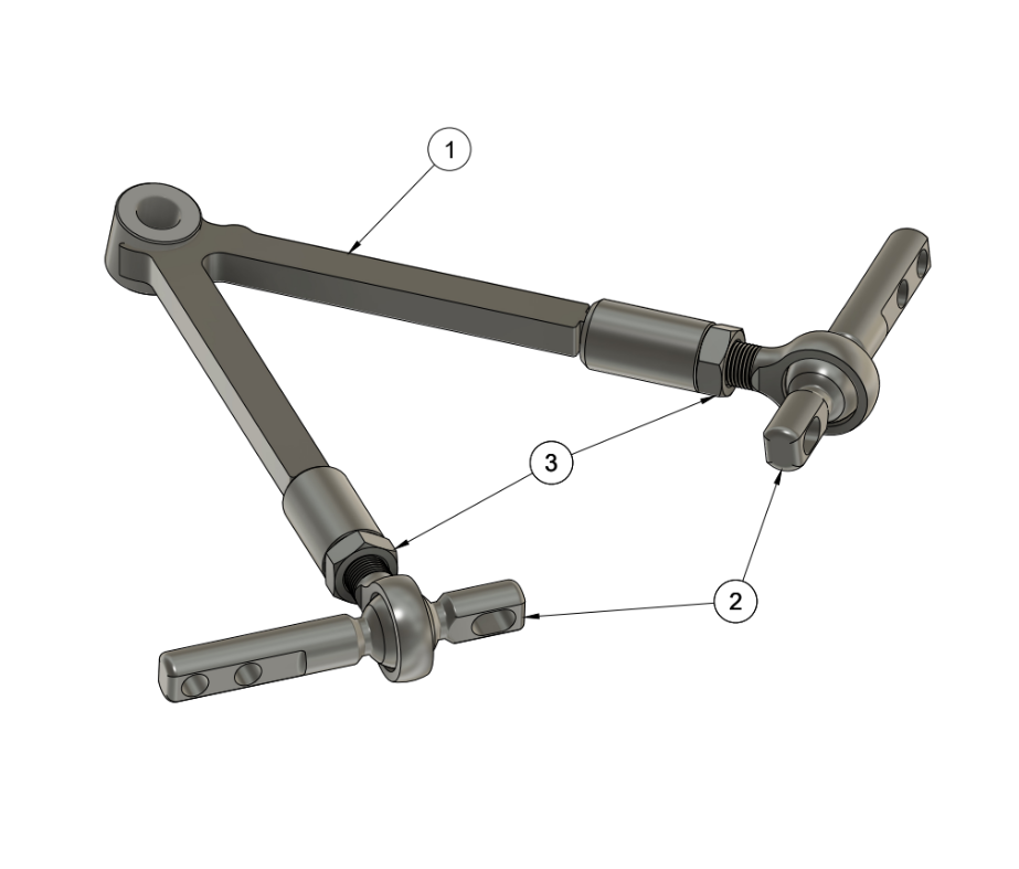 CORVETTE C5/C6 HIGH CLEARANCE UPPER CONTROL ARM SPARE PARTS ASSEMBLY
