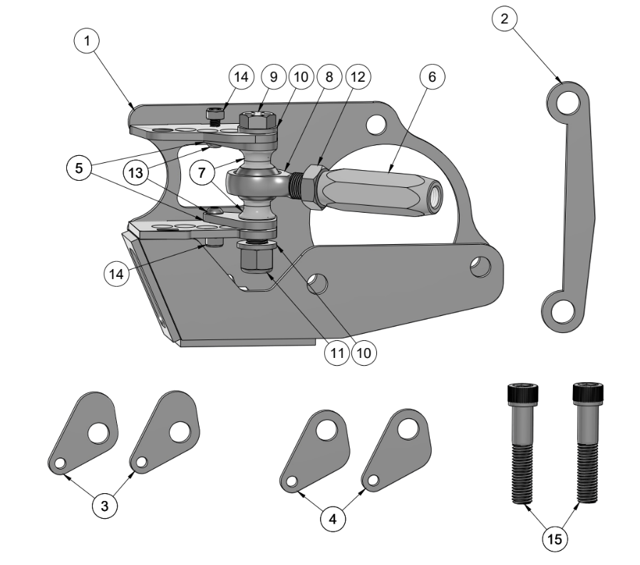 CORVETTE C5/C6 MILD MANTIS ANGLE KIT SPARE PARTS ASSEMBLY