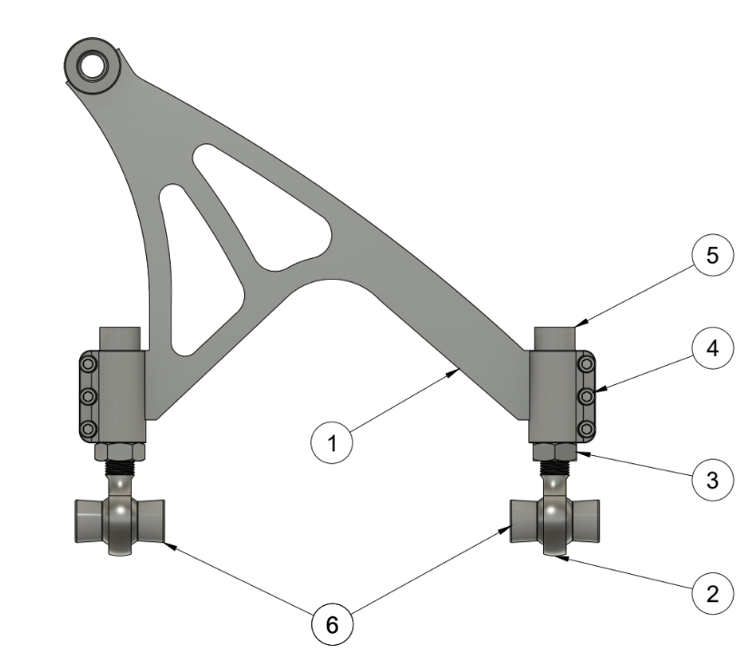CORVETTE C5/C6 REAR UPPER CONTROL ARM SPARE PARTS ASSEMBLY