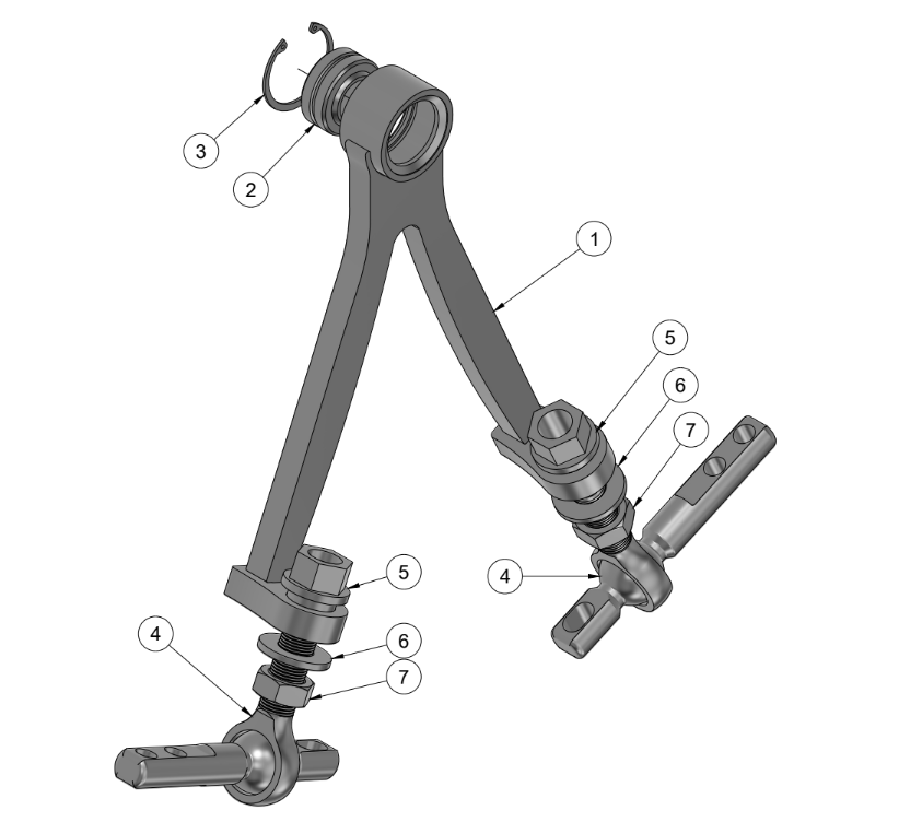 CORVETTE C6 PRO ANGLE KIT UPPER CONTROL ARM SPARE PARTS ASSEMBLY
