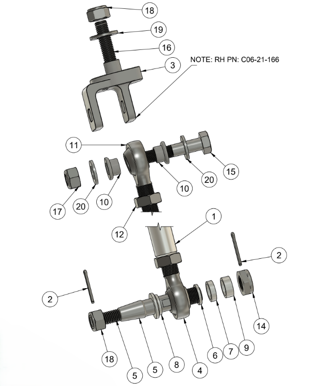 CORVETTE C6 REAR TOE ARM SPARE PARTS ASSEMBLY
