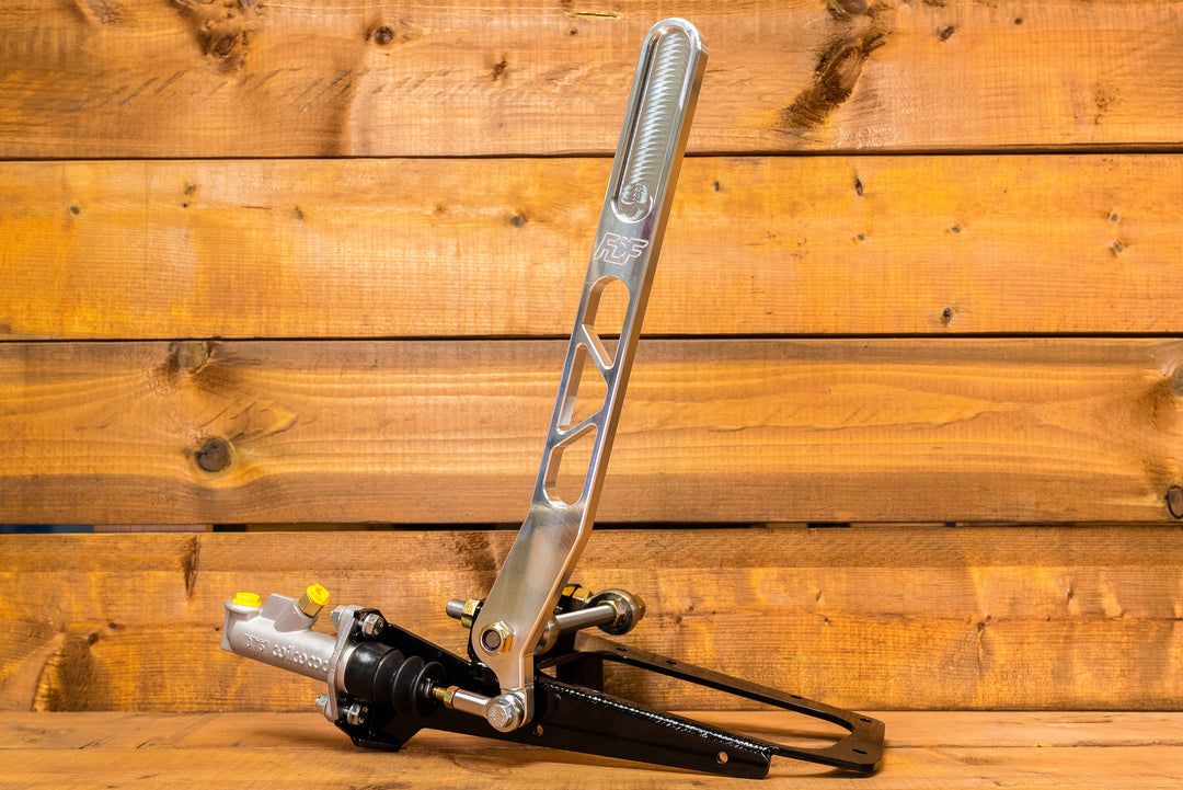 Raw corvette handbrake with hidden base plate mount