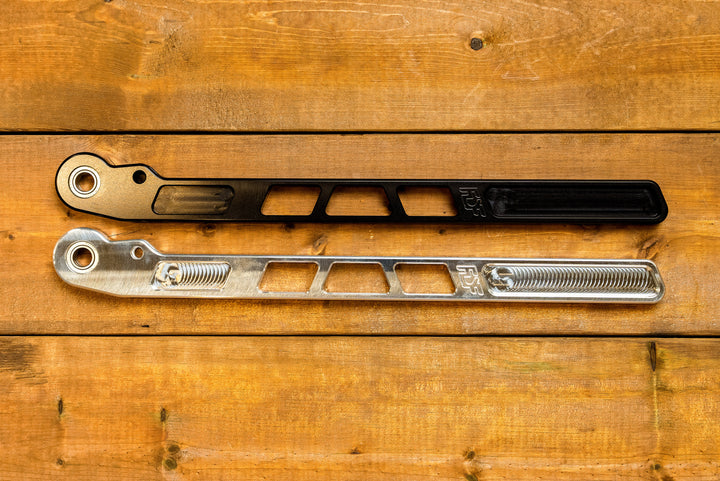 handbrake handles raw aluminum and anodized black