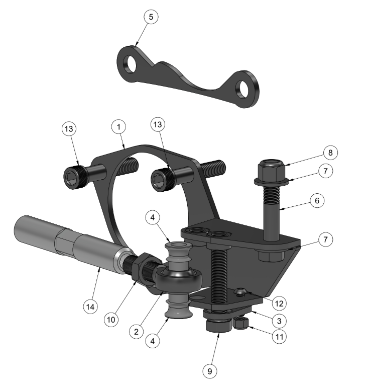 CORVETTE C7 MINI MANTIS ANGLE KIT KNUCKLE ADAPTOR SPARE PARTS ASSEMBLY