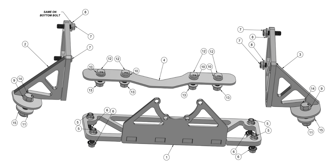 CORVETTE C6 QUICK CHANGE MOUNT SPARE PARTS ASSEMBLY
