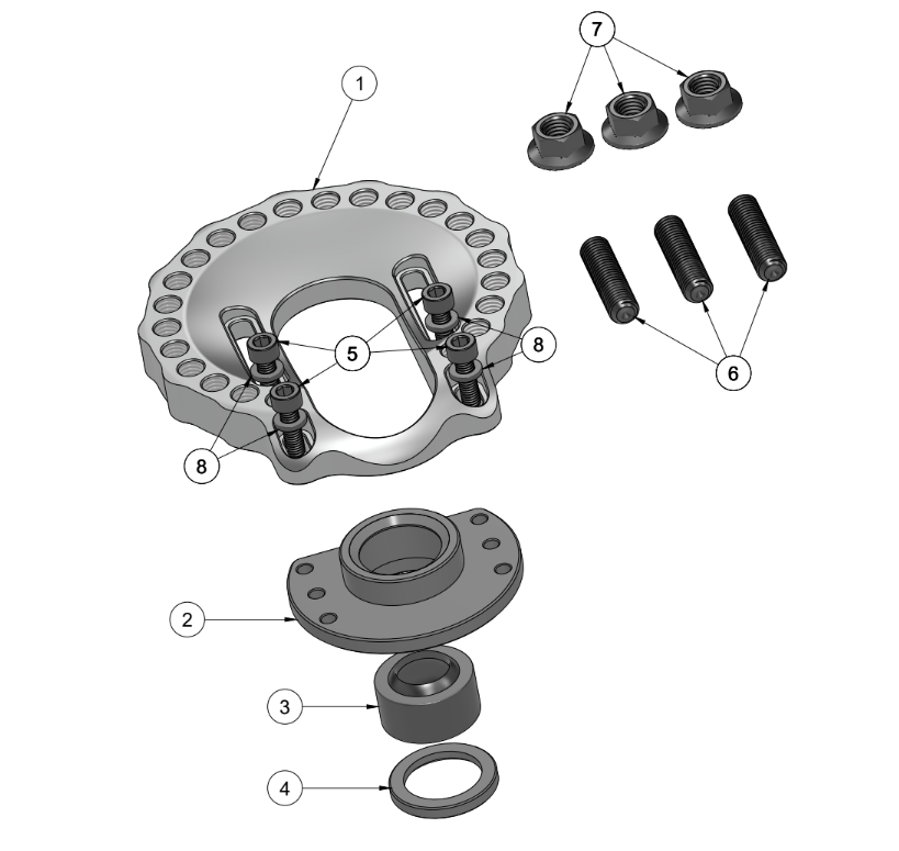 FORD MUSTAND SN95 CAMBER PLATES SPARE PARTS ASSEMBLY