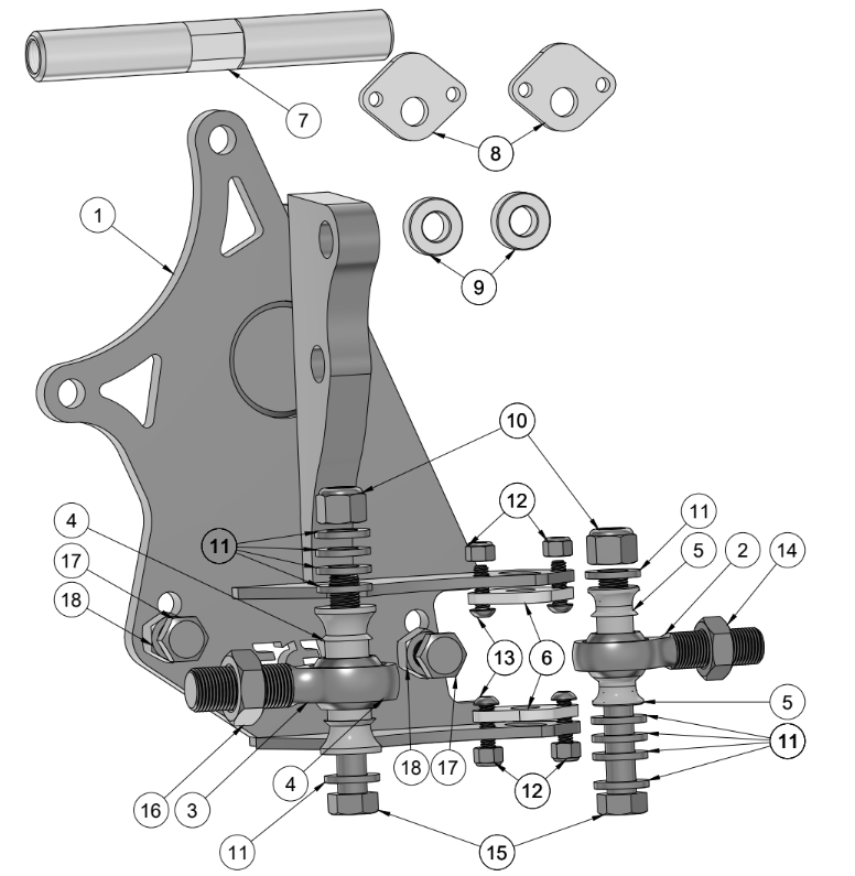 FORD MUSTANG SN95 MEGA MANTIS ANGLE KIT KNUCKLE SPARE PARTS ASSEMBLY