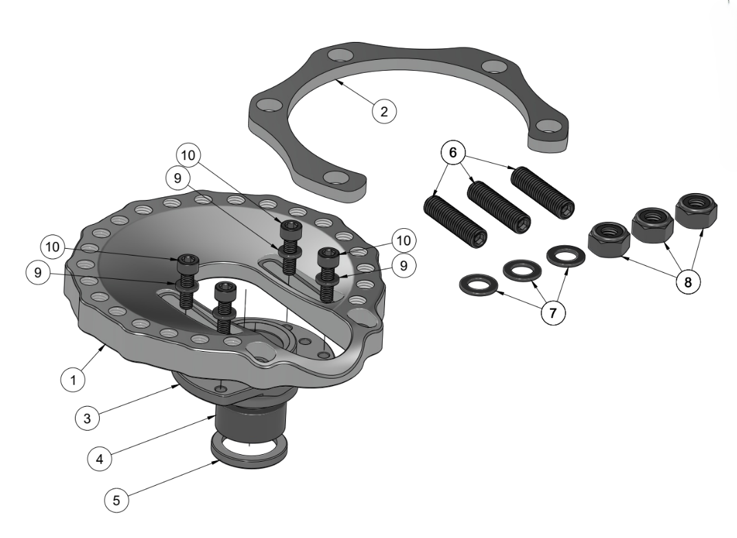 FORD MUSTANG S550 CAMBER PLATE SPARE PARTS ASSEMBLY