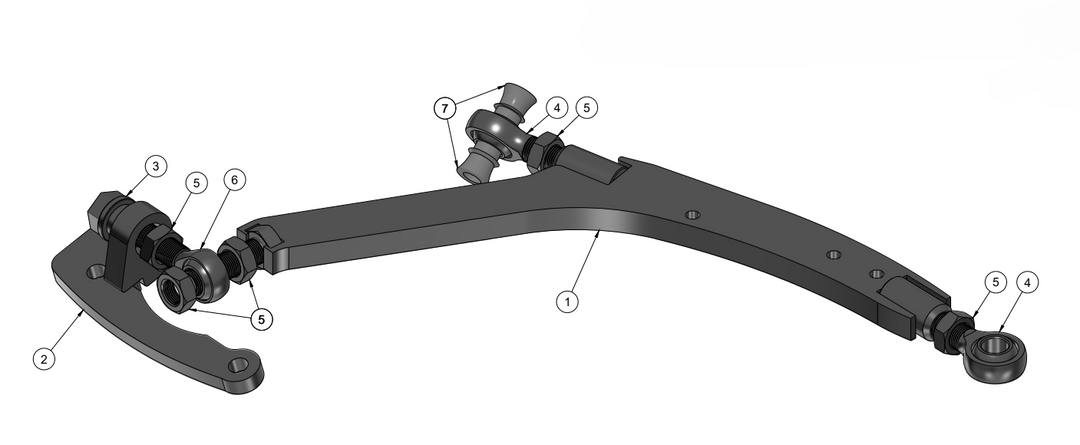 FORD MUSTANG S197 MEGA MANTIS ANGLE KIT LOWER CONTROL ARM SPARE PARTS ASSEMBLY