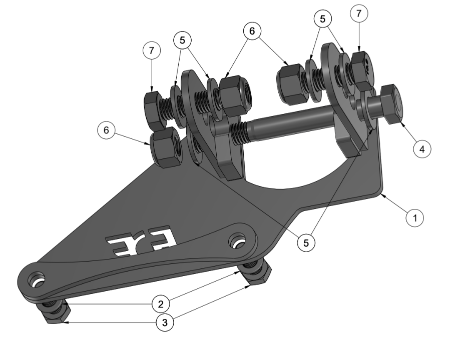 C6 CORVETTE PRO REAR GRIP KIT ANTI SQUAT BRACKET SPARE PARTS ASSEMBLY