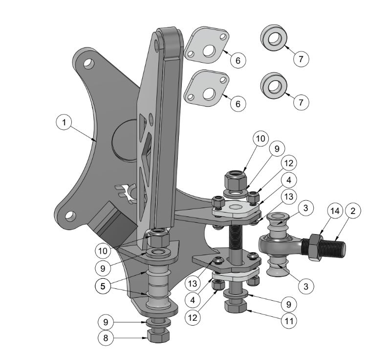 MAZDA RX7 FC MEGA MANTIS ANGLE KIT KNUCKLE SPARE PARTS ASSEMBLY