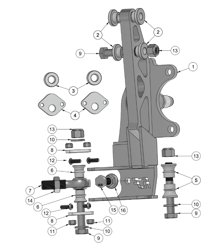 NISSAN S-CHASSIS MEGA MANTIS ANGLE KIT KNUCKLE SPARE PARTS ASSEMBLY