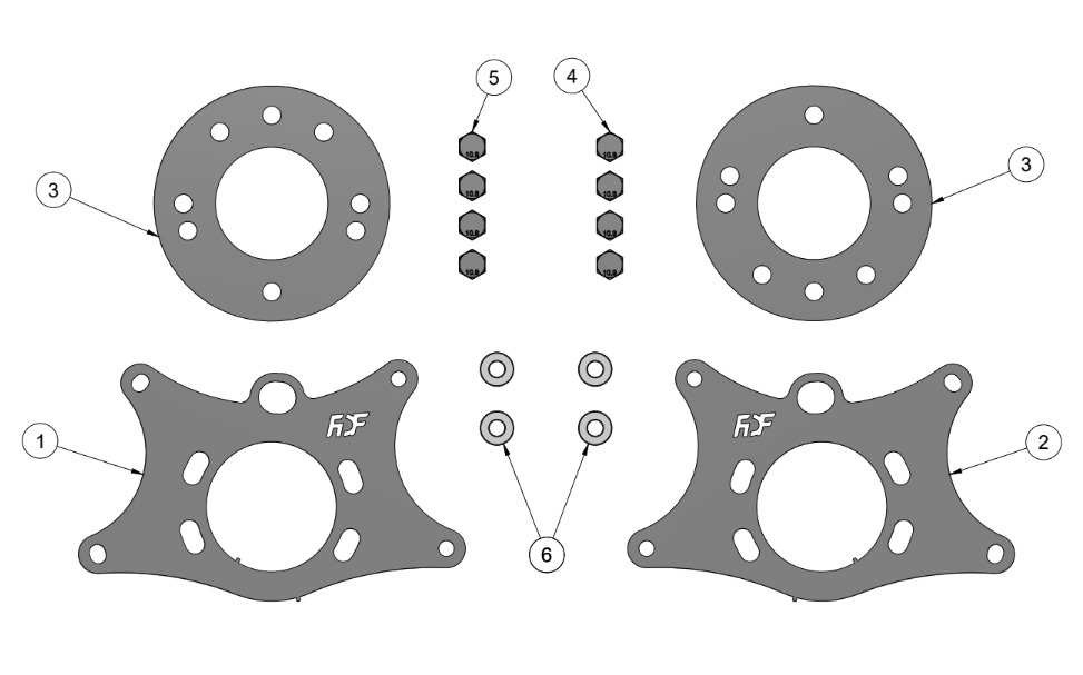 NISSAN S-CHASSIS/R-CHASSIS/Z32 DUAL CALIPER BRACKET SPARE PARTS ASSEMBLY