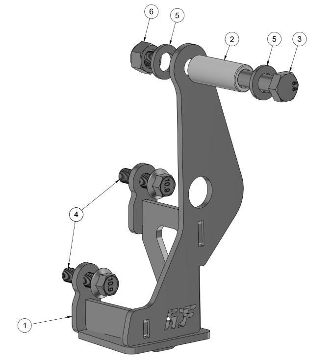 NISSAN 350Z/G35 (Z1/NISMO) DIFF BRACE SPARE PARTS ASSEMBLY