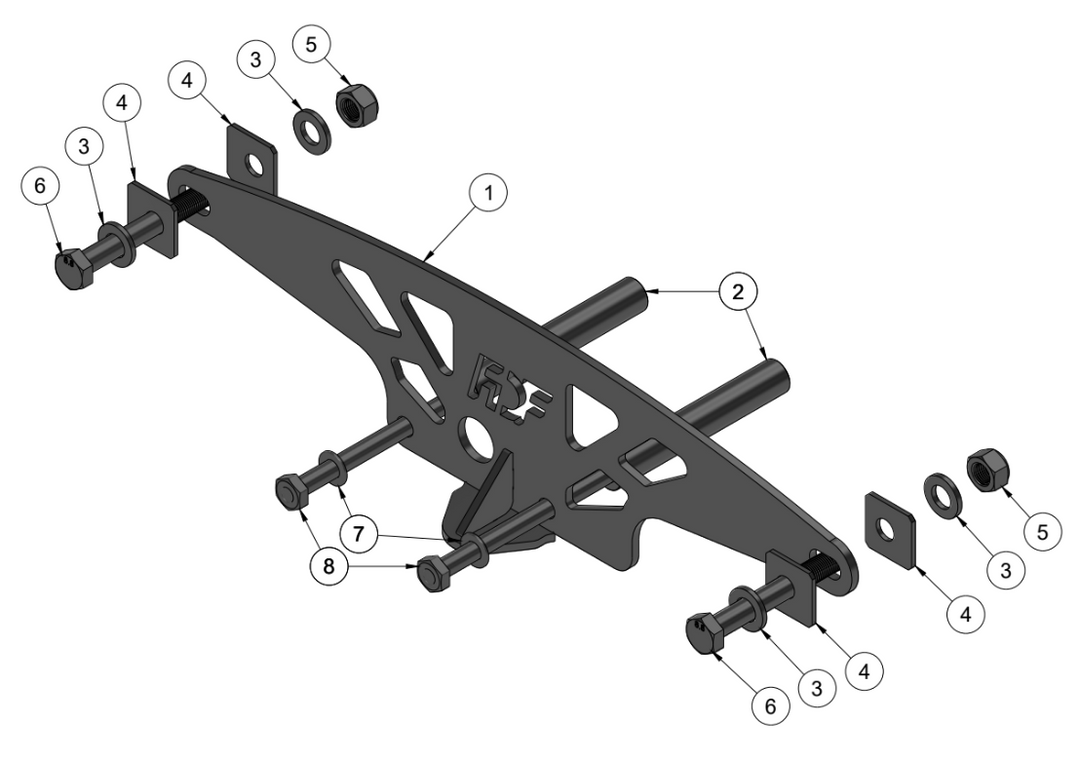 NISSAN 370Z/G37 DIFF BRACE SPARE PARTS ASSEMBLY