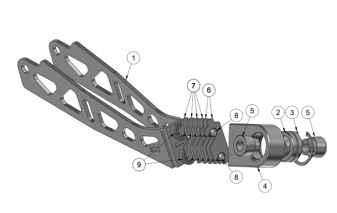BRZ/FRS/GT/GR86/IMPREZA REAR TRACTION ARM SPARE PARTS ASSEMBLY
