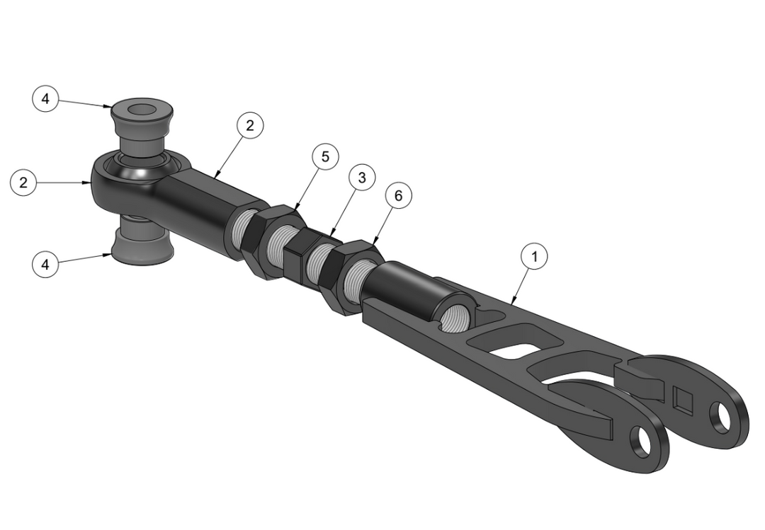 IS300 REAR TRACTION ARM SPARE PARTS ASSEMBLY