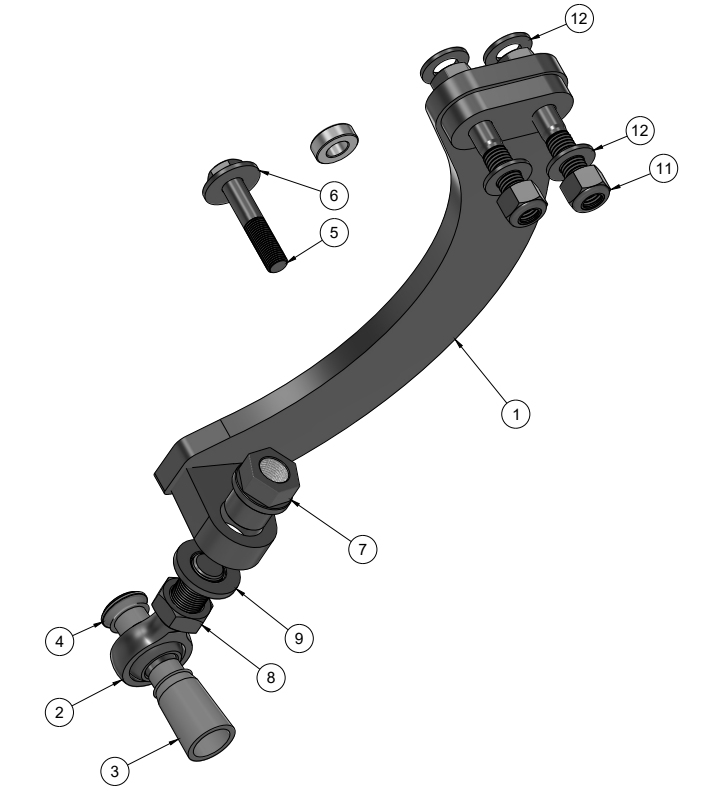 IS300/JZX90/JZX100 MEGA MANTIS ANGLE KIT COMPRESSION ARM SPARE PARTS ASSEMBLY