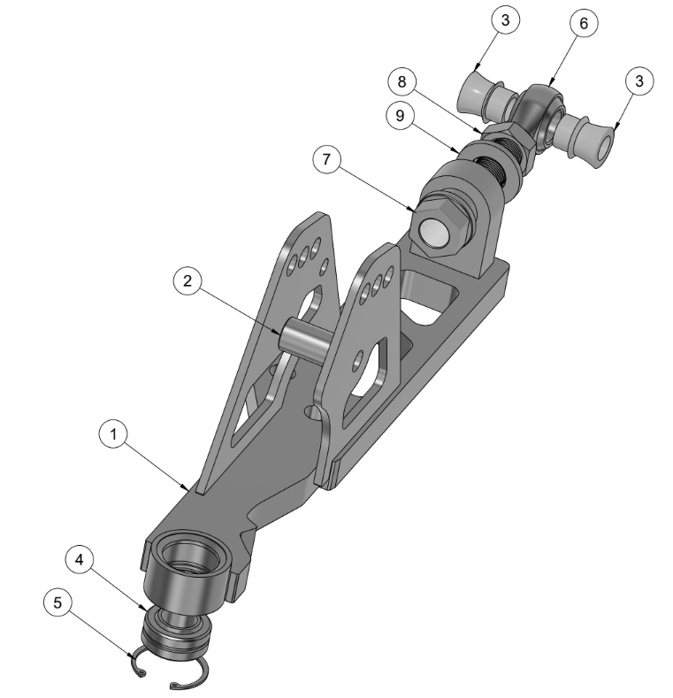 IS300/JZX90/JZX100 MEGA MANTIS ANGLE KIT LOWER CONTROL ARM SPARE PARTS ASSEMBLY