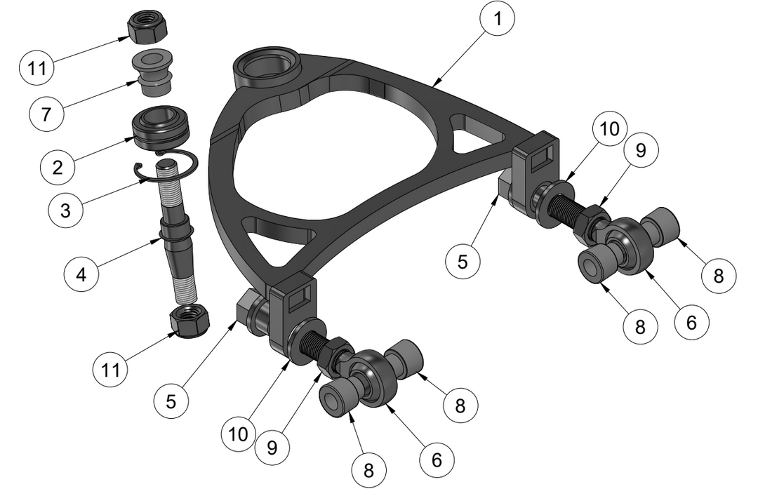 CHASER/MARK II/JZX100/CRESTA JZX90 REAR UPPER CONTROL ARM SPARE PARTS ASSEMBLY