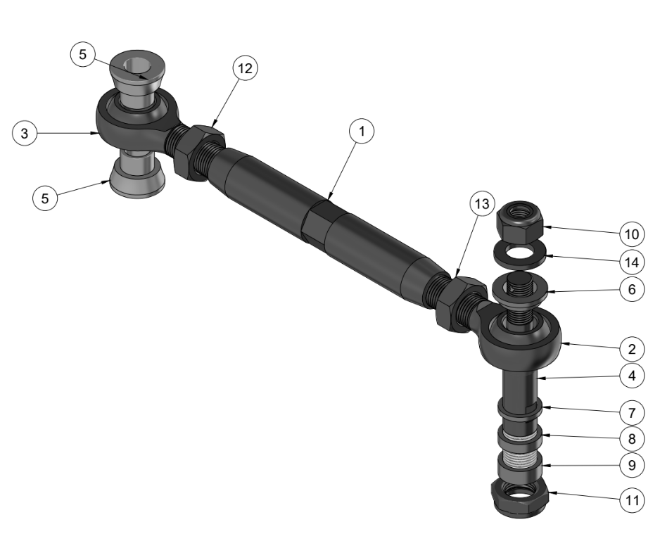 JZX100 CHASER/MARK II/ CRESTA REAR TOE ARM SPARE PARTS ASSEMBLY