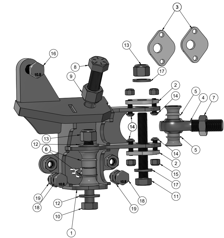 LEXUS SC300/SOARER/SUPRA MEGA MANTIS ANGLE KIT KNUCKLE ADAPTOR SPARE PARTS ASSEMBLY