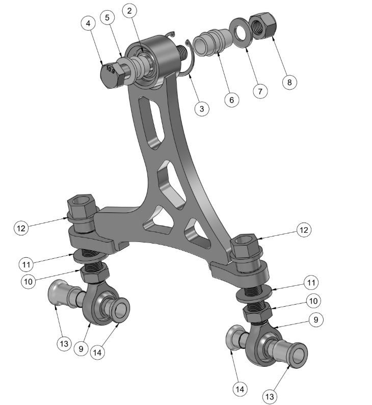 TOYOTA SOARER/SC300 REAR UPPER CONTROL ARM SPARE PARTS ASSEMBLY
