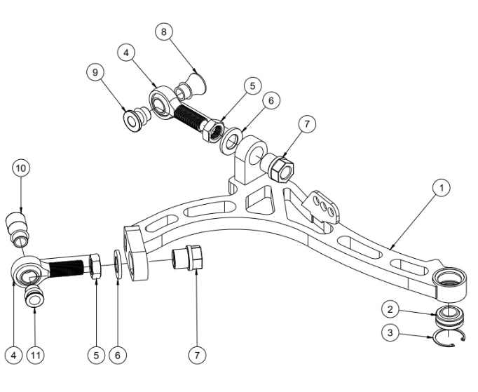 Nissan S14/S15 Mega Lower Control Arm Spare Parts Assembly