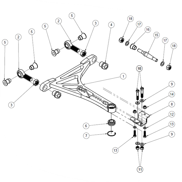 CORVETTE C5/C6 LOWER CONTROL ARM ASSEMBLY SPARE PARTS