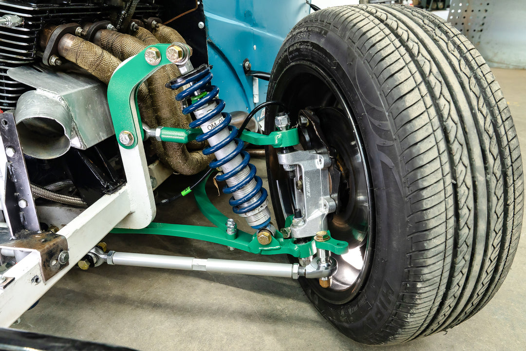 Legend Car angle kit at full steering lock