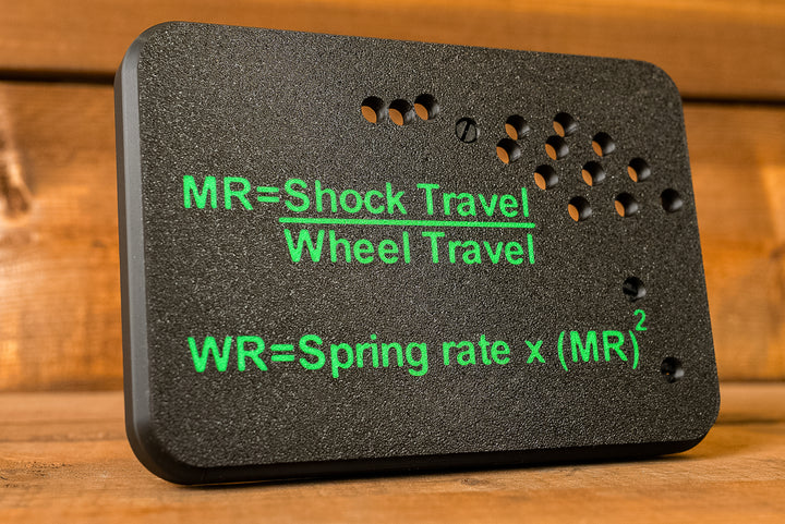 the back of the motion ratio tool with the formula