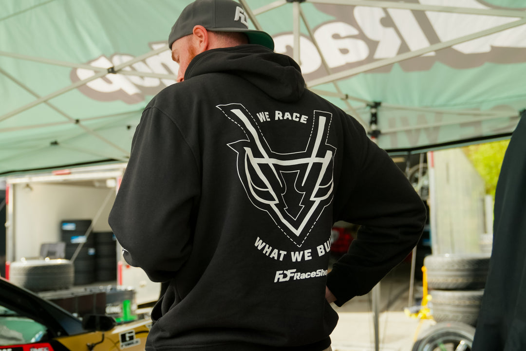 "We Race What We Build" Hoodie