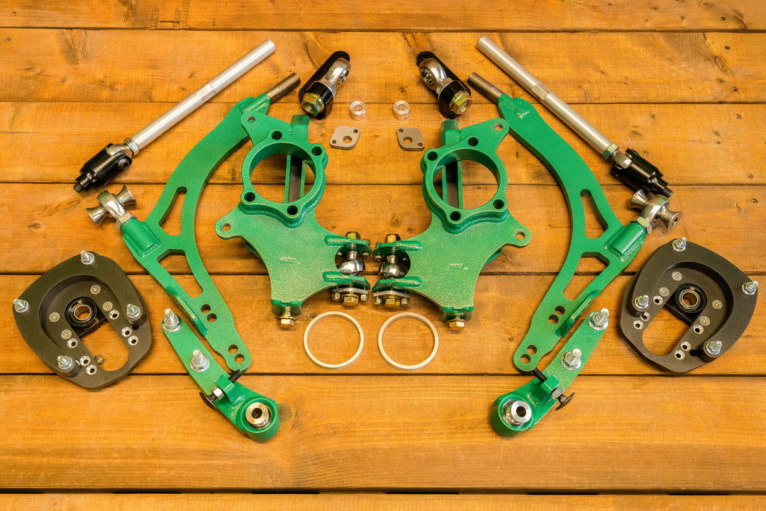 rx7 fc angle kit using an upgraded 350z wheel bearing