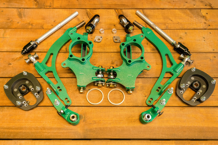 rx7 fc angle kit using an upgraded 350z wheel bearing