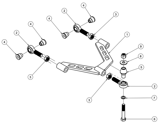 Nissan 350Z / Infiniti G35 Mantis Upper Control Arm Assembly Spare Parts