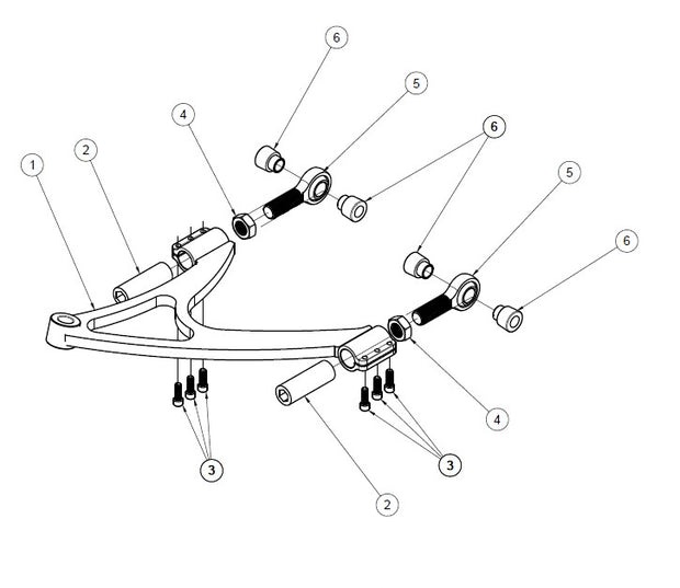 CORVETTE C5/C6 REAR UPPER CONTROL ARM ASSEMBLY SPARE PARTS